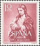 Spain - 1954 - Virgin - 10 CTS - Rojo - Characters, Virgin, Maria - Edifil 1132 - Marian Year N. S. Inmaculada Granada - 0